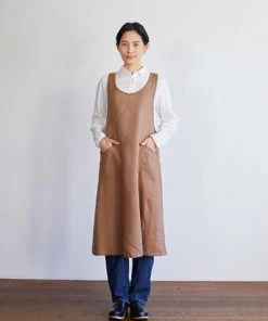 Fog Linen Work Kitchen & Table Linen Japanese Over-Apron Biscuit