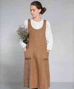 Fog Linen Work Kitchen & Table Linen Japanese Over-Apron Biscuit