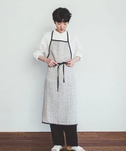 Fog Linen Work Kitchen & Table Piping Apron Jenn