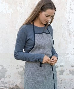 Fog Linen Work Piping Apron Toothhound Checks