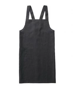 Fog Linen Work Kitchen & Table Cross Back Work Apron Black