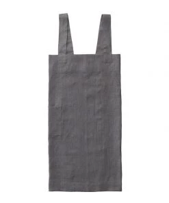 Fog Linen Work Kitchen & Table Linen Square Cross Apron Gris Blue