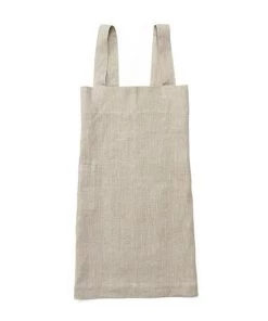 Fog Linen Work Linen Square Cross Apron Natural
