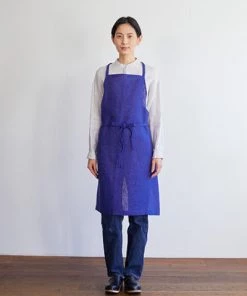 Fog Linen Work Linen Daily Apron Iris Linen Aprons