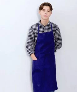 Fog Linen Work Linen Daily Apron Iris Linen Aprons