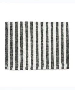 Fog Linen Work Linen Kitchen Cloth Black White Stripes
