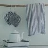 Fog Linen Work Linen Kitchen Cloth Blue White Stripes Kitchen & Table