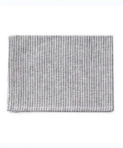 Fog Linen Work Linen Kitchen Cloth Grey White Stripes