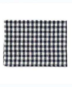 Fog Linen Work Linen Kitchen Cloth Navy White Checks