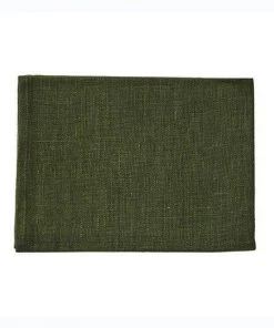 Fog Linen Work Kitchen & Table Thick Linen Kitchen Cloth Dark Green