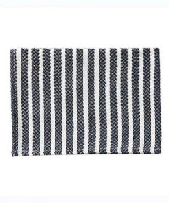 Fog Linen Work Kitchen & Table Thick Linen Kitchen Cloth Navy Border