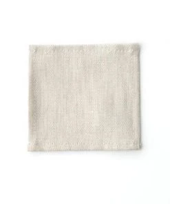 Fog Linen Work Linen Coaster Denim White Linen Placemats & Coasters