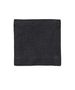Fog Linen Work Linen Coaster Black Linen Placemats & Coasters