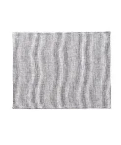 Fog Linen Work Linen Placemat Grey White Stripes