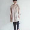 FOG LINEN WORK EUROPE Lena Top Gris Ivoire Women's Clothing
