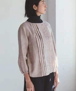 FOG LINEN WORK EUROPE Women's Clothing Ichika Top IVOIRE