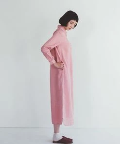 FOG LINEN WORK EUROPE Akari Shirt Dress FLAMANT ROSE Women's Clothing