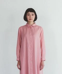 FOG LINEN WORK EUROPE Akari Shirt Dress FLAMANT ROSE Women's Clothing