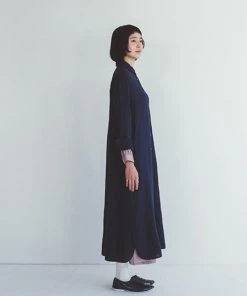 FOG LINEN WORK EUROPE Akari Shirt Dress BLUE INDIGO