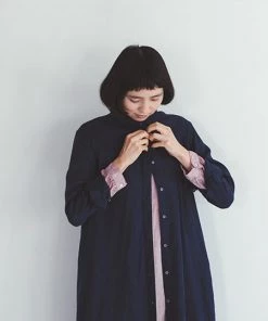 FOG LINEN WORK EUROPE Akari Shirt Dress BLUE INDIGO