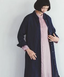 FOG LINEN WORK EUROPE Akari Shirt Dress BLUE INDIGO