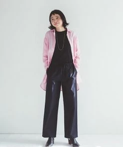 FOG LINEN WORK EUROPE Kaho Oversized Shirt FUCHSIA PINK