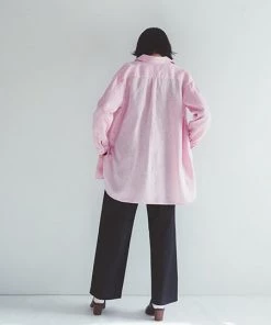 FOG LINEN WORK EUROPE Kaho Oversized Shirt FUCHSIA PINK