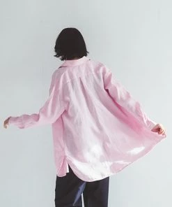 FOG LINEN WORK EUROPE Kaho Oversized Shirt FUCHSIA PINK