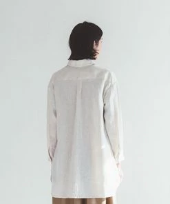 FOG LINEN WORK EUROPE Kaho Oversized Shirt ECRU BEIGE Women's Clothing