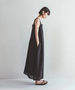 FOG LINEN WORK EUROPE 【Restocked】Magee Slip Dress Black