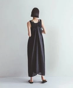 FOG LINEN WORK EUROPE 【Restocked】Magee Slip Dress Black