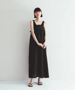 FOG LINEN WORK EUROPE 【Restocked】Magee Slip Dress Black