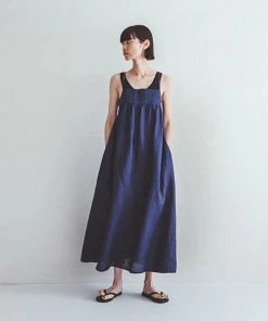 FOG LINEN WORK EUROPE 【Restocked】Magee Slip Dress Indigo