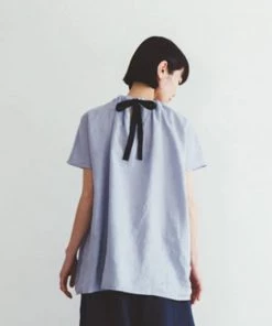 FOG LINEN WORK EUROPE 【Restocked】Evelyn Top BLUE PALE New Arrivals