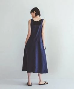 FOG LINEN WORK EUROPE New Arrivals Paige Jumper Dress Blue Dur