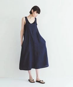 FOG LINEN WORK EUROPE New Arrivals Paige Jumper Dress Blue Dur