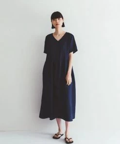 FOG LINEN WORK EUROPE AVA Dress Blue Indigo