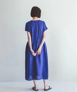 FOG LINEN WORK EUROPE Audrey Dress Iris 9 FOG LINEN WORK EUROPE Audrey Dress Iris