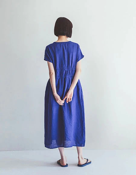 FOG LINEN WORK EUROPE Audrey Dress Iris 6 FOG LINEN WORK EUROPE Audrey Dress Iris