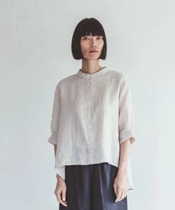 FOG LINEN WORK EUROPE 【new】Phoebe Top Ecru Beige
