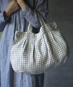 Fog Linen Work Accessories Anne Round Bag Jenn
