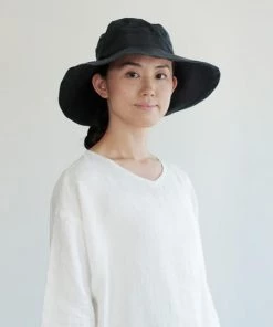 Fog Linen Work Accessories Loge Linen Hat Nuit