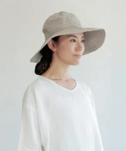 Fog Linen Work Loge Linen Hat Natural Accessories