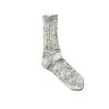 Fog Linen Work Linen-Cotton Socks Moon Grey