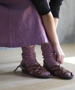 Fog Linen Work Accessories Linen-Cotton Socks Pink