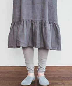 Fog Linen Work Linen Leggings Grey