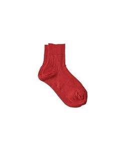 Fog Linen Work Accessories Linen Rib Socks Red