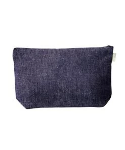 Fog Linen Work Romy Pouch L Denim Navy Accessories