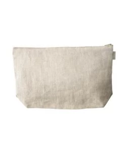 Fog Linen Work Romy Pouch L Denim White Accessories