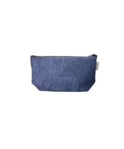 Fog Linen Work Romy Pouch M Denim Blue